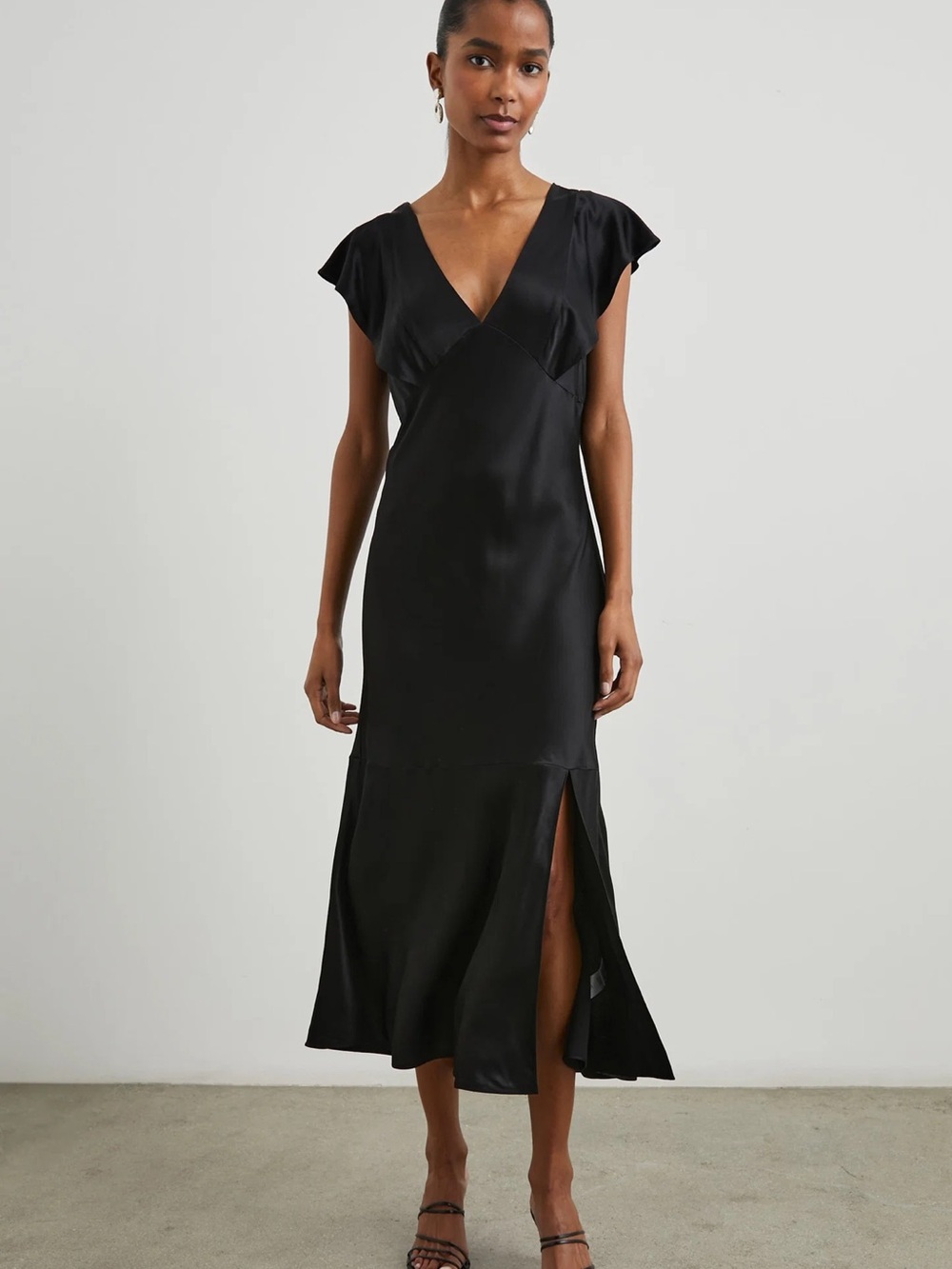 Rails Dina V-Neck Flutter Sleeve Dress M